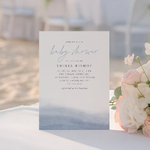 Invitation Baby shower d'aquarelle côtière Ebb Tide