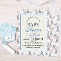 Baby shower d'aquarelle de fruits floraux