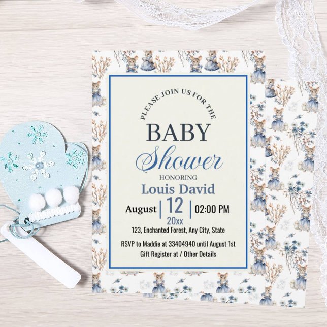 Invitation Baby shower d'aquarelle de fruits floraux (Créateur téléchargé)