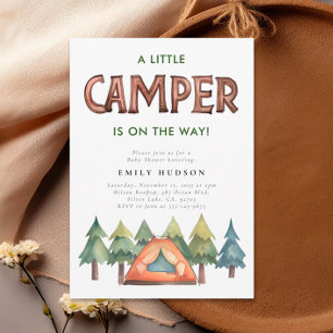 Invitation Baby shower d'aquarelle de la forêt de 