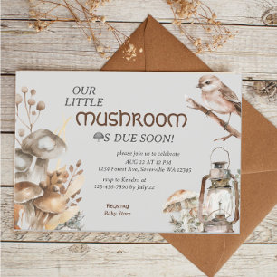 Invitation Baby shower d'aquarelle de la forêt de Woodland