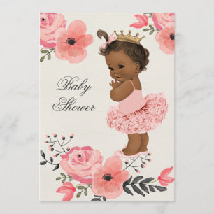 Invitation Baby shower d'aquarelle de la princesse Tutu