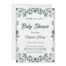 Baby shower d'aquarelle de printemps