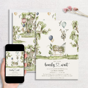 Invitation Baby shower d'aquarelle du coeur d'attente précoce