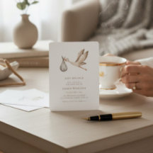 Baby shower d'aquarelle minimal pour bébé