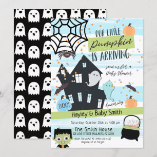 Invitation Baby shower d'aquarelle Pastel Halloween Invitatio