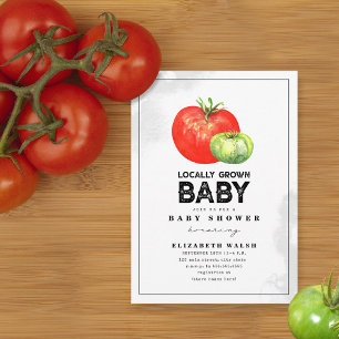 Invitation Baby shower d'aquarelle pour bébé localement culti