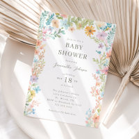 Baby shower d'aquarelle Spring Floral Arch Pastel