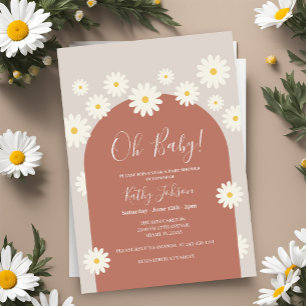Invitation Baby shower d'arc de fleur marais