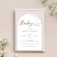 Baby shower d'arc moderne et minimaliste