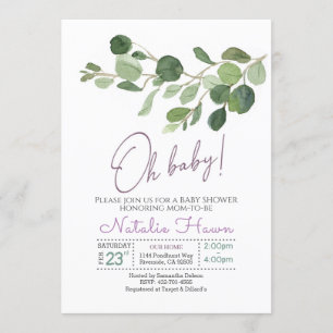 Invitation baby shower d'argent