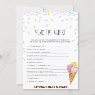 Invitation Baby shower d'arrosage de crème glacée -Nom modifi