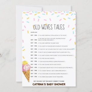 Invitation Baby shower d'arrosage de crème glacée -Nom modifi