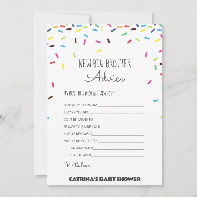 Invitation Baby shower d'arrosage - Nom modifiable, 5x7 (Devant)