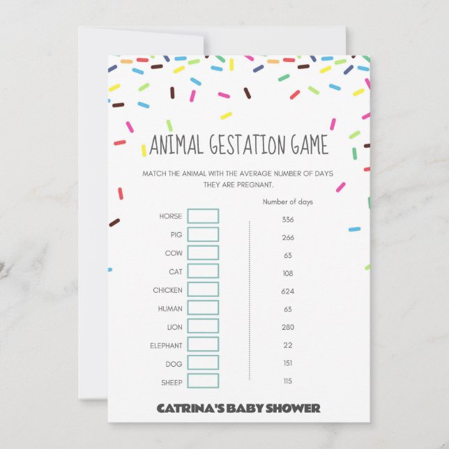 Invitation Baby shower d'arrosage - Nom modifiable, 5x7 (Devant)