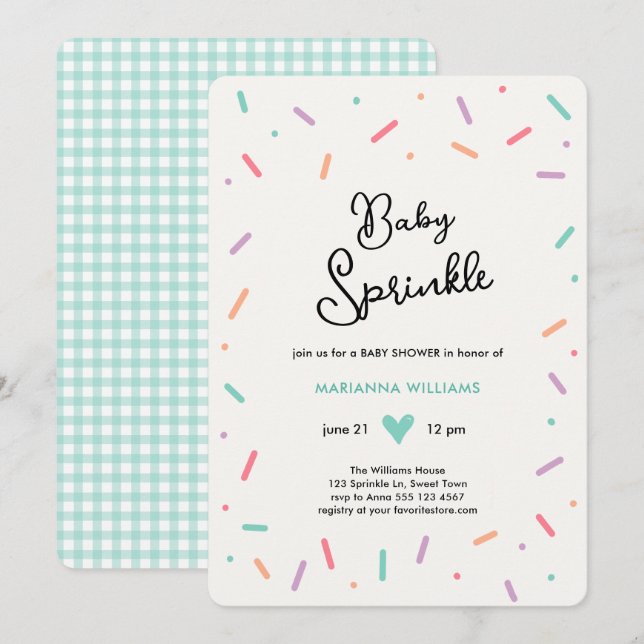 Invitation Baby shower d'arrosage pour bébé garçon (Devant / Derrière)