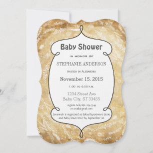 Invitation Baby shower d'art populaire Floral Garland