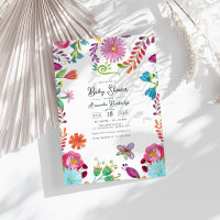 Baby Shower d'Art Populaire Mexicain Lumineux