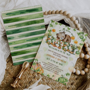 Invitation Baby shower d'attente avant citrouille