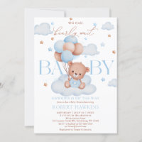 Baby shower d'attente Bleu Boeuf Teddy Bear