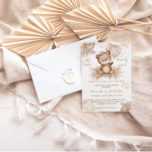 Invitation Baby shower d'attente de l'ours