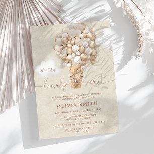 Invitation Baby shower d'attente de l'ours en peluche Neutre