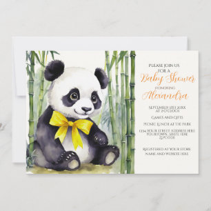 Invitation Baby shower d'attente prématurée de Baby Panda