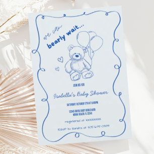 Invitation Baby shower d'attente rapide de la main de griboui