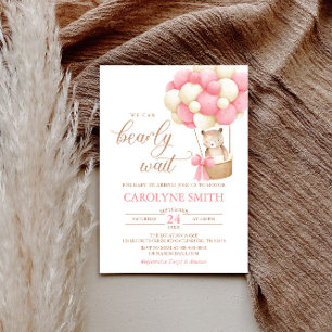Invitation Baby shower d'attente rapide de l'ours en peluche