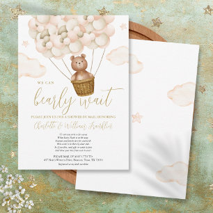 Invitation Baby shower d'attente rapide par distance de courr