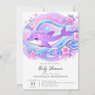 Invitation Baby shower Dauphin Simple Adorable