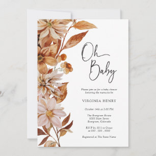 Invitation Baby Shower d'Automne