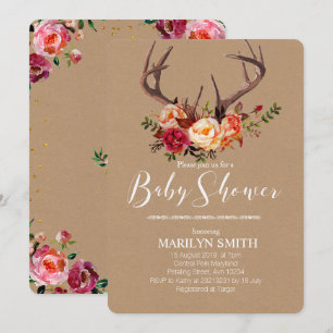 Invitation baby shower d'automne