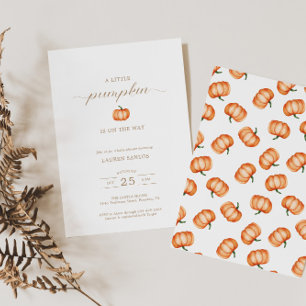 Invitation Baby shower d'automne citrouille Motif