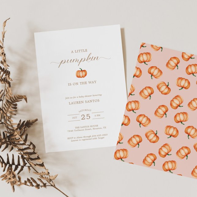 Invitation Baby shower d'automne citrouille Motif | Invitatio (Available for print and instant digital download!)