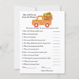 Invitation Baby shower d'automne Comme vous connaissez bien m