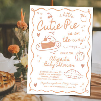 Invitation Baby shower d'automne Cutie Pie