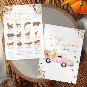 Invitation Baby shower d'automne de grossesse citrouille