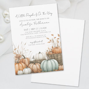 Invitation Baby shower d'automne de patchs citrouille