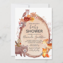 Baby shower d'automne de Woodland