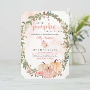 Invitation Baby shower d'automne du petit Citrouille 