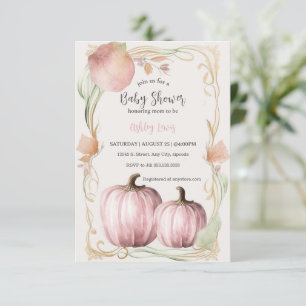 Invitation Baby shower d'automne invitation, citrouille fanta