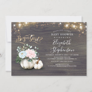 Invitation Baby shower d'automne pour les garçons ou les fill