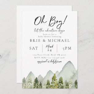 Invitation Baby shower d'aventure   Forêt