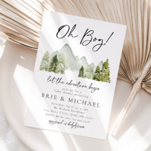 Invitation Baby shower d'aventure Forêt