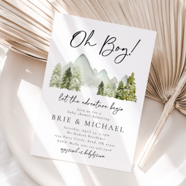 Invitation Baby shower d'aventure | Forêt (Créateur téléchargé)