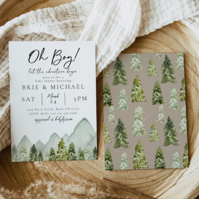 Invitation Baby shower d'aventure | Forêt (Créateur téléchargé)