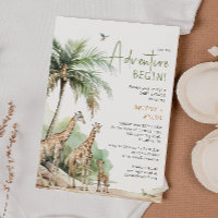 Baby shower d'aventure Jungle Safari Giraffe