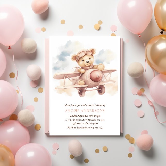 Invitation Baby shower d'aventure Whimsical Pink (Créateur téléchargé)