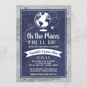 Invitation Baby shower d'avion